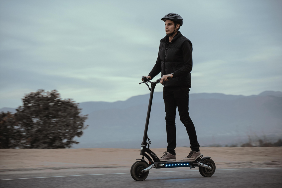 a man riding Kaabo mantis 10