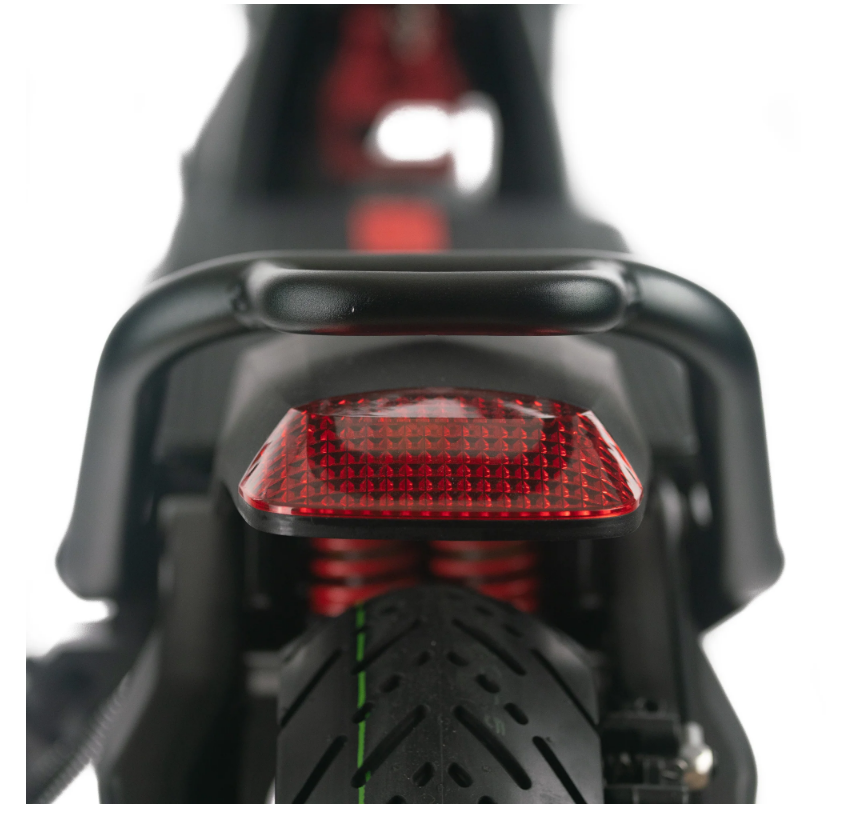 Kaabo Warrior 11 Pro+ electric scooter rear tail light part, showing the red LED light and mounting bracket.