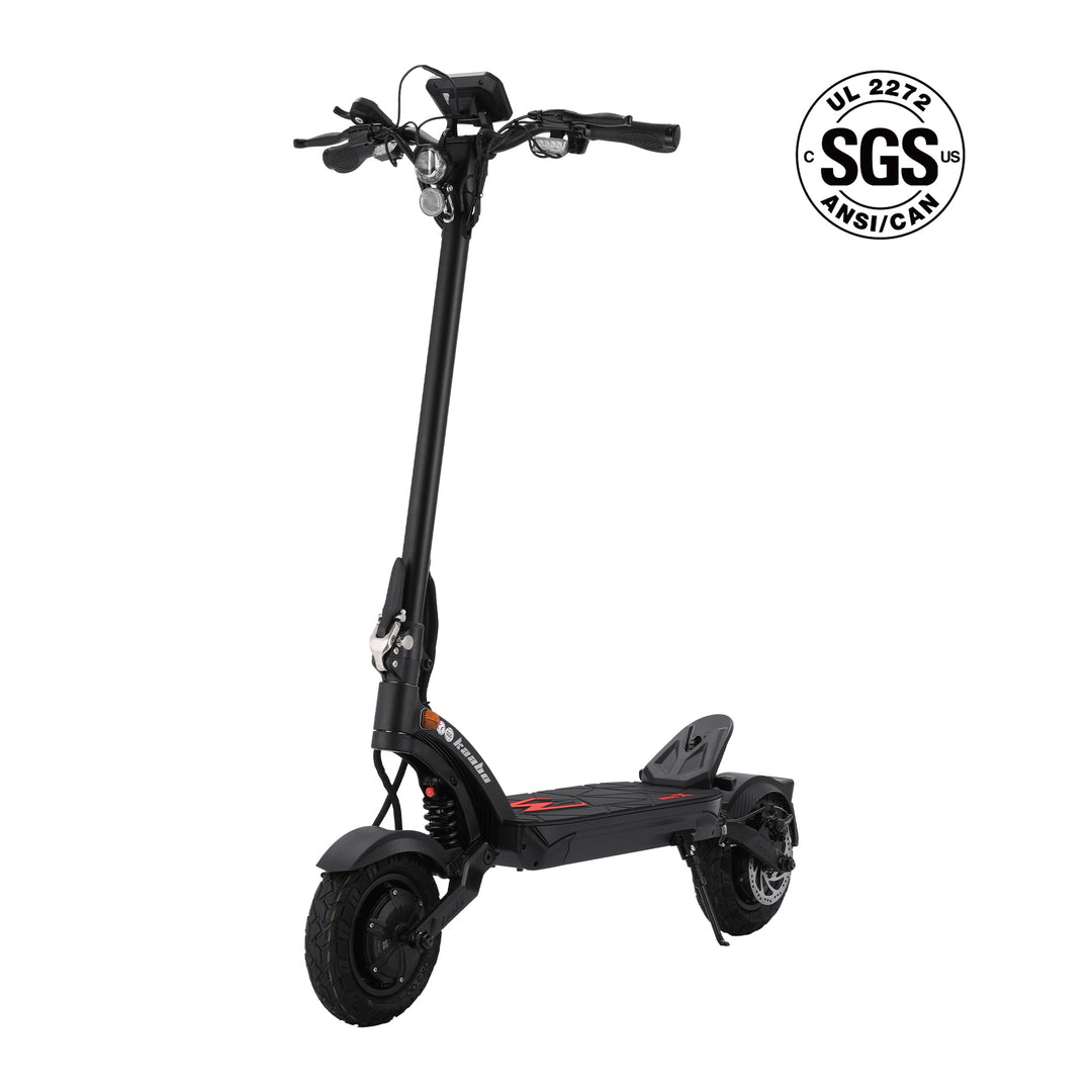 Kaabo USA Mantis X Plus electric scooter with sleek black frame and modern design, ready for urban commuting.