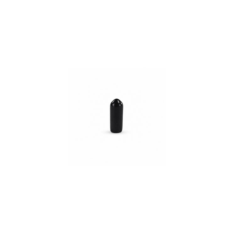Black rubber cap for the folding bolt on compatible Kaabo 11-inch electric scooters, front view