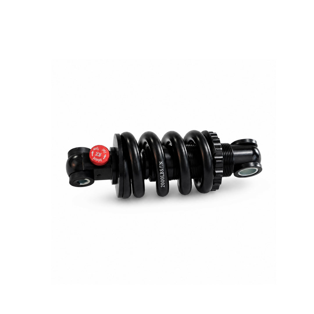 Adjustable rear suspension shock with rebound damping and spring preload for Kaabo high-performance off-road electric scooters