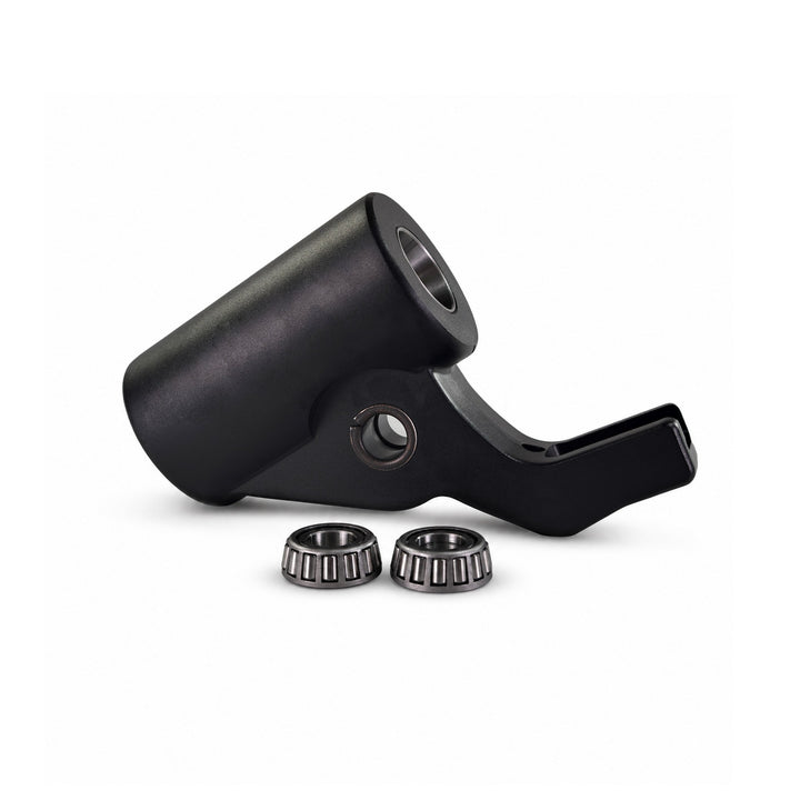 Black steering head assembly with tapered bearings for Kaabo King GTR, King GTR Max, and Warrior 11 Max electric scooters