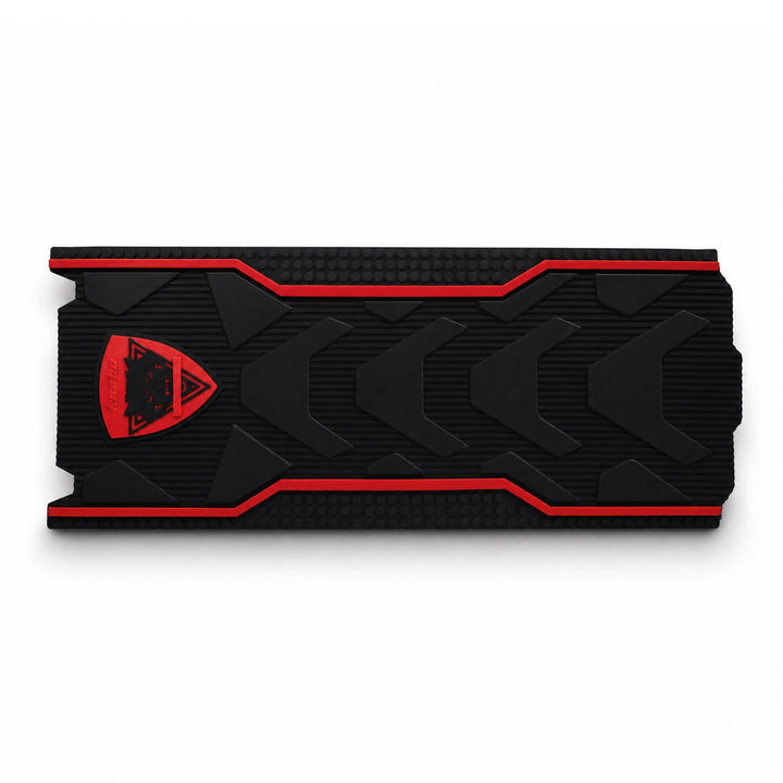 Black anti-slip deck mat with red accents for Kaabo King GTR Max and Warrior 11 Max electric scooters