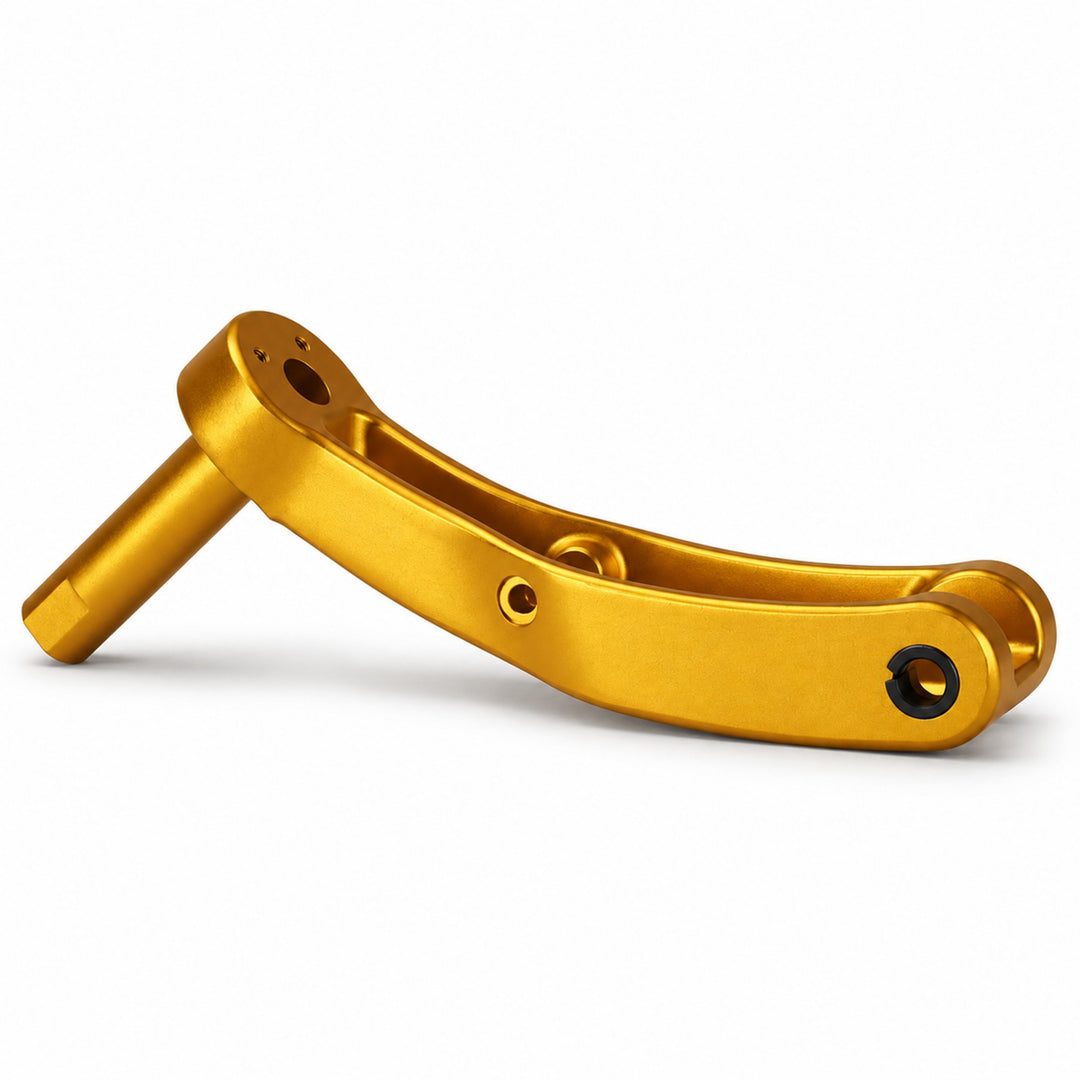 Kaabo Mantis King GT gold steering arm, side view