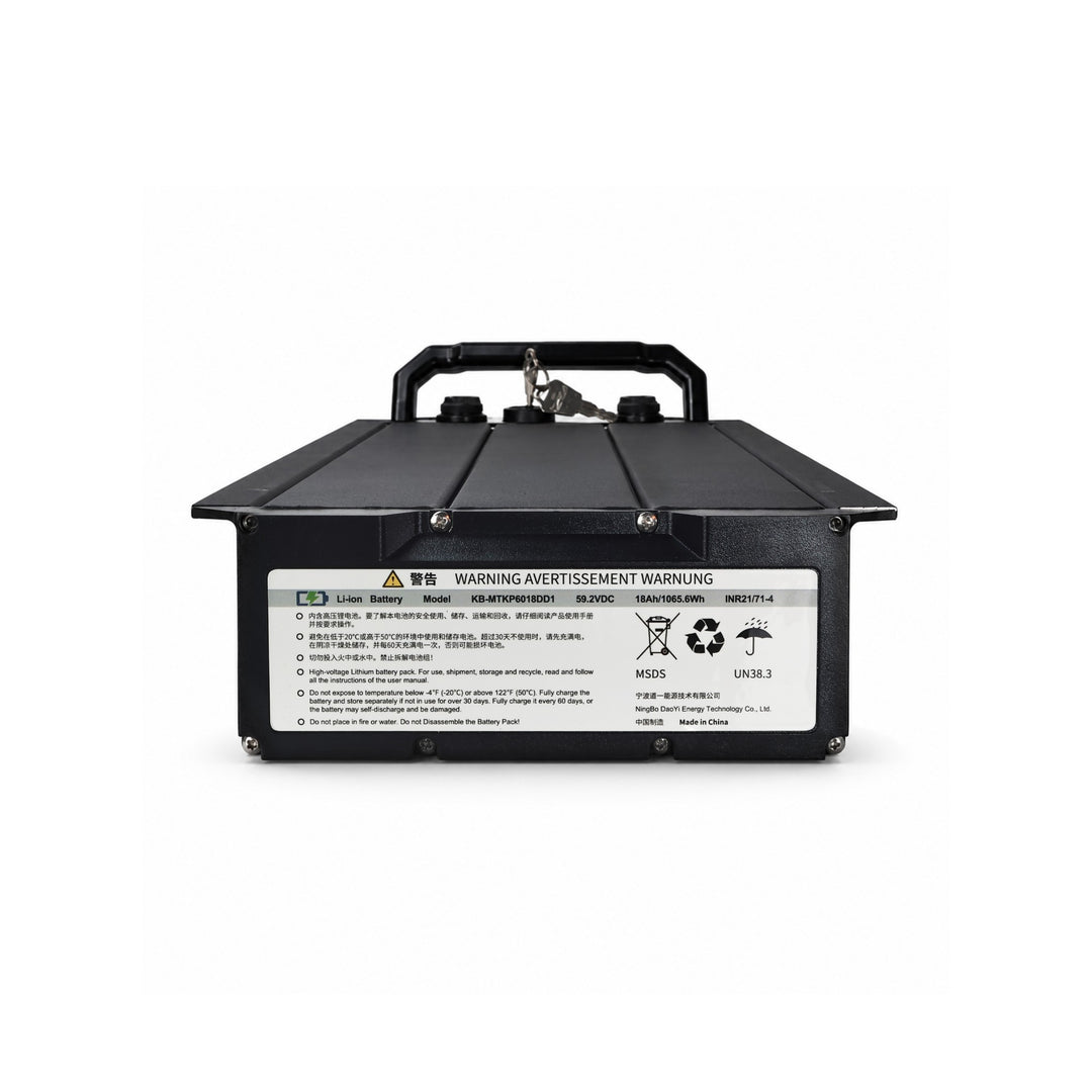 Kaabo Mantis King Pro 60V 18Ah lithium-ion battery label
