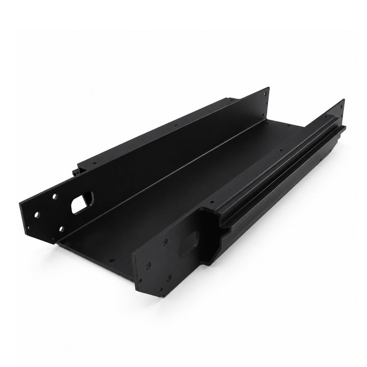 Rear angled view of the black replacement deck frame for the Kaabo Mantis X Plus electric scooter