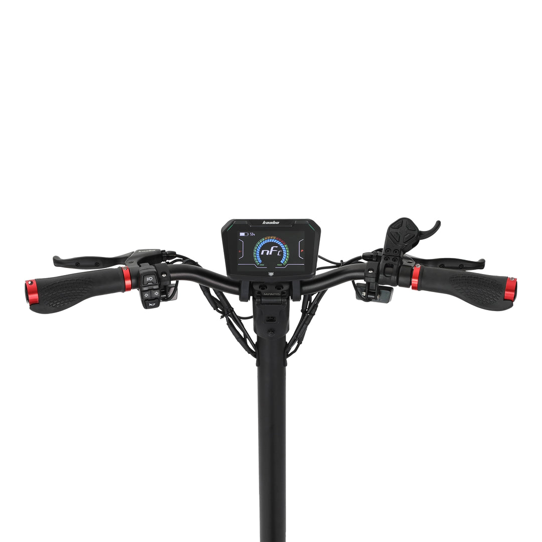 Kaabo Mantis X Plus dual motor electric scooter handlebar with NFC display