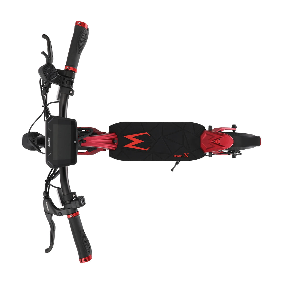 Top view of Kaabo Mantis X Plus dual motor electric scooter with wide deck