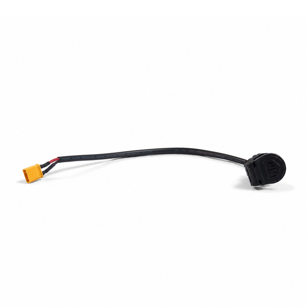 Kaabo waterproof charging port cable assembly with a protective cover and XT60 connector for Mantis X Plus and Mantis King GT electric scooters.