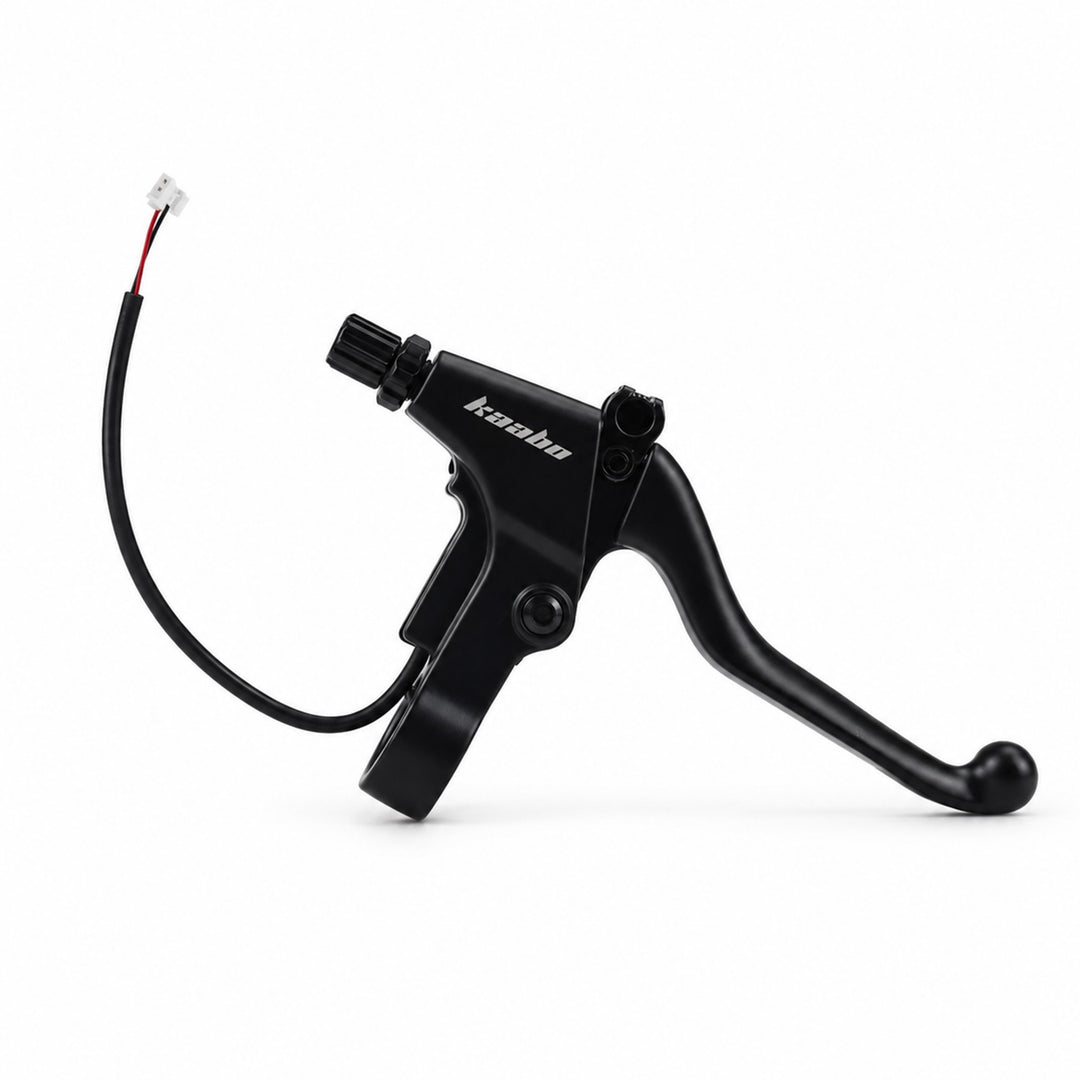 Kaabo Urban left mechanical brake lever with Kaabo logo and two-pin connector