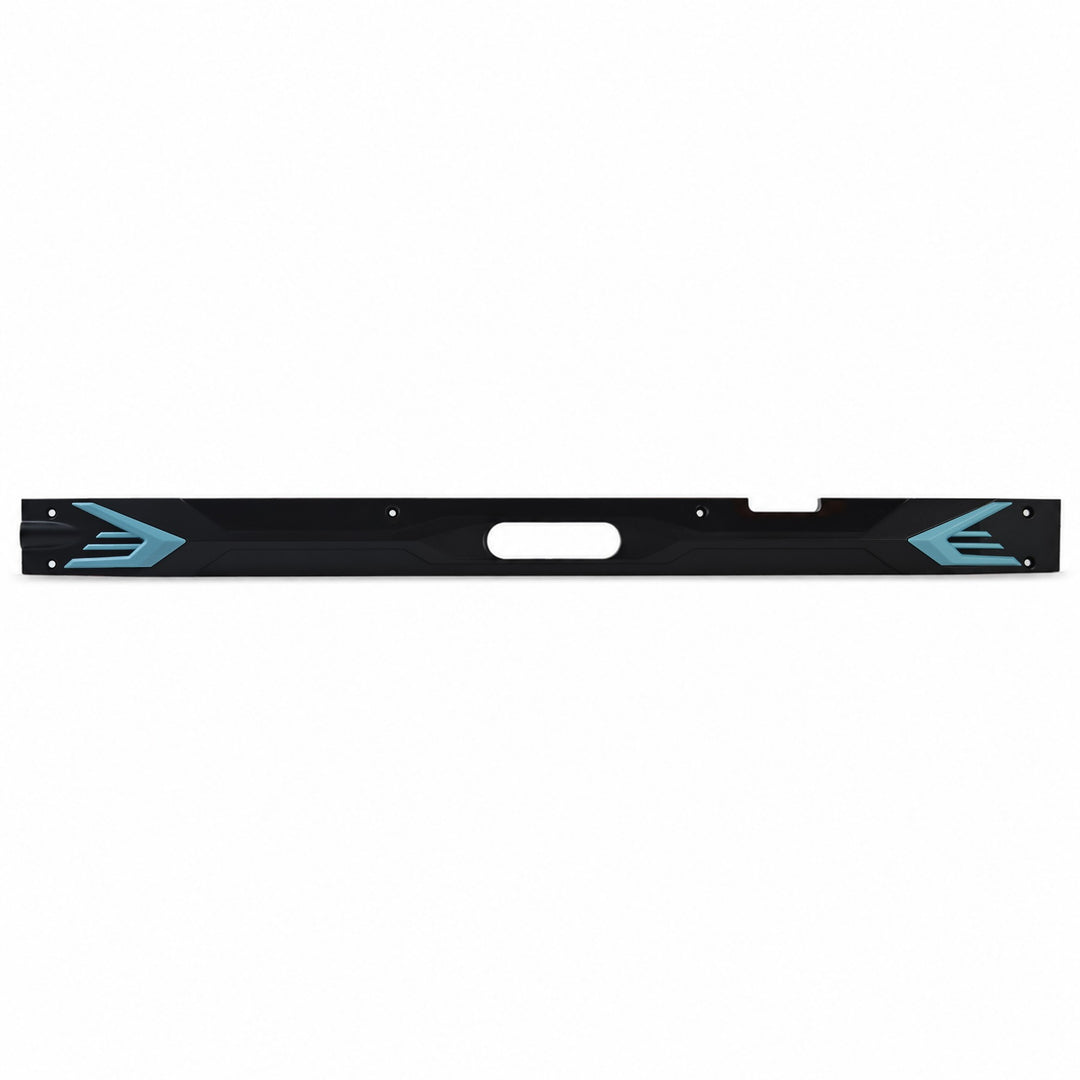 Genuine Kaabo Urban left deck side cover with blue accent trim and side reflector opening.