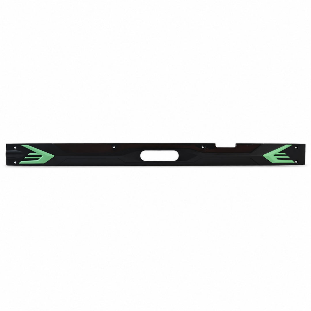 Genuine Kaabo Urban left deck side cover with green accent trim and side reflector opening.