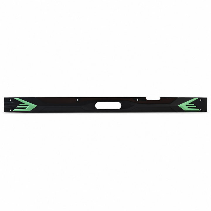 Genuine Kaabo Urban left deck side cover with green accent trim and side reflector opening.