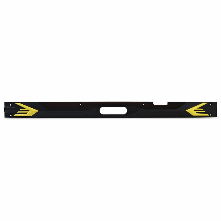 Genuine Kaabo Urban left deck side cover with yellow accent trim and side reflector opening.