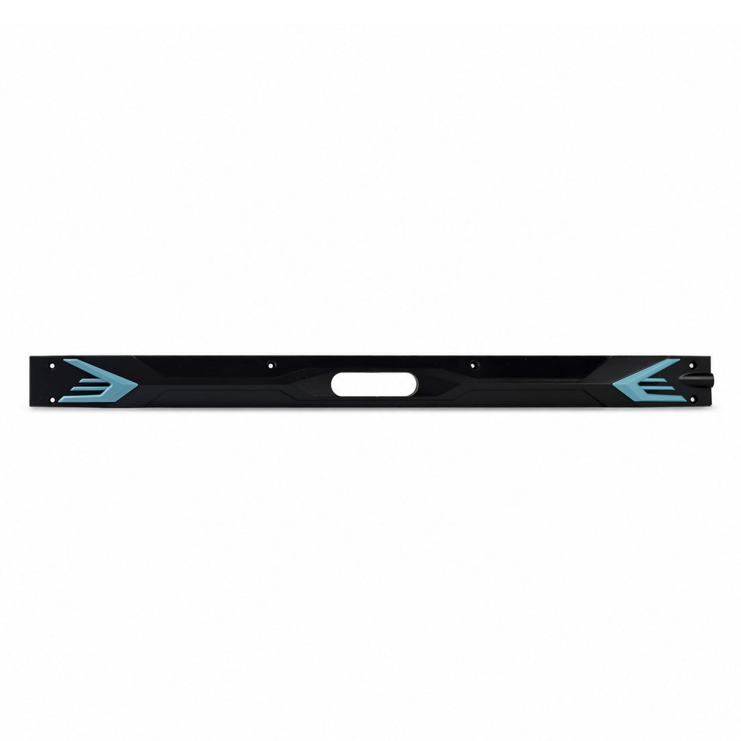 Genuine Kaabo Urban right deck side cover with blue accent trim and side reflector opening.