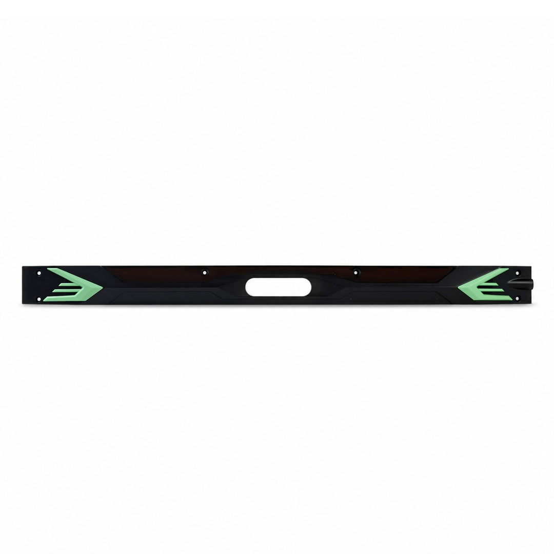 Genuine Kaabo Urban right deck side cover with green accent trim and side reflector opening.