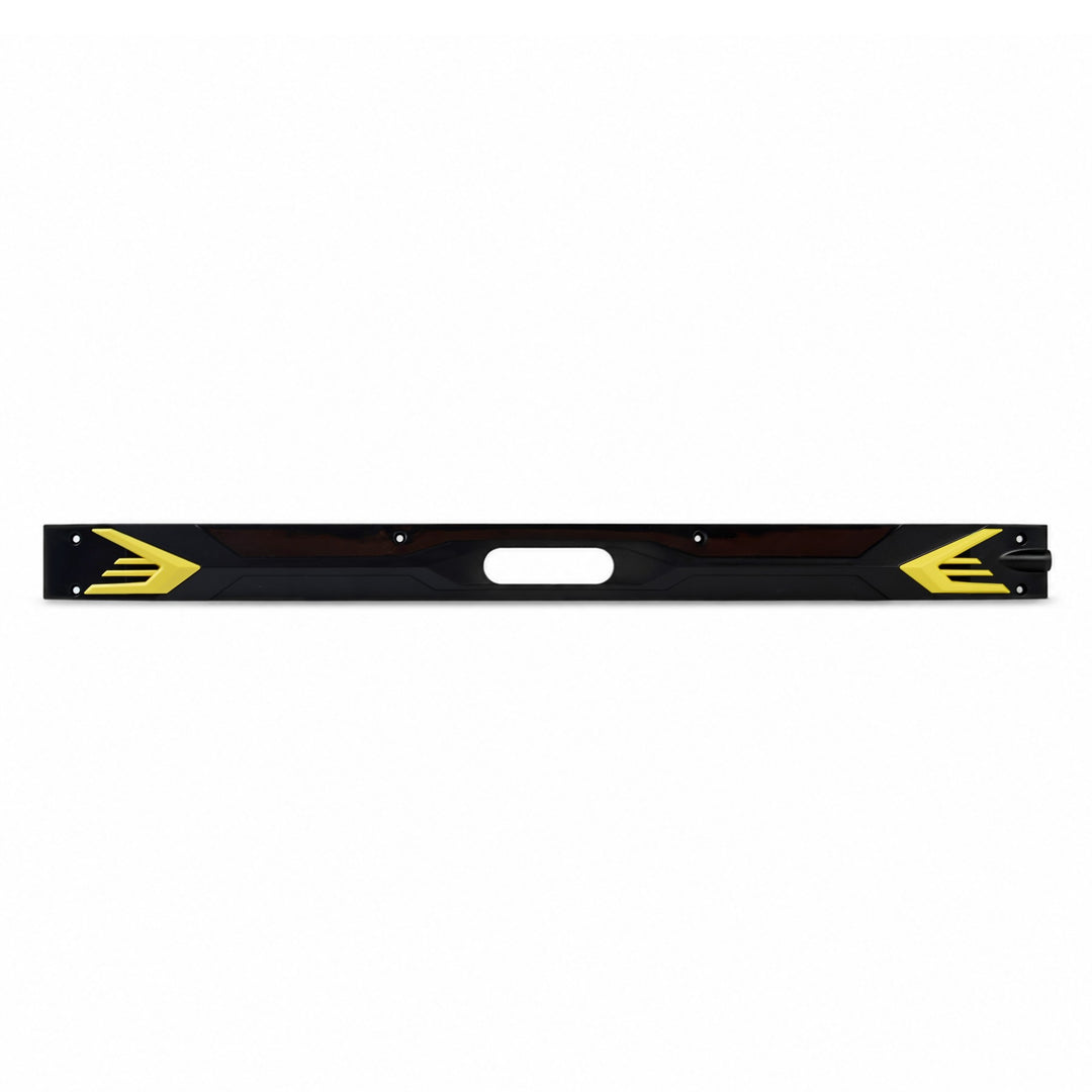 Genuine Kaabo Urban right deck side cover with yellow accent trim and side reflector opening.