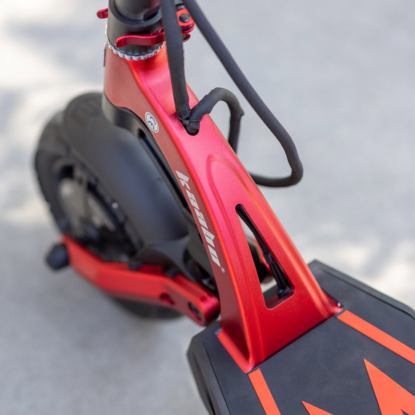 Close-up details of the Kaabo USA Mantis 10 Lite Electric Scooter's features