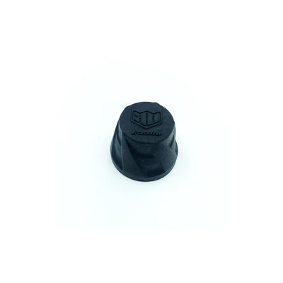 Black wheel nut cover for Kaabo Wolf Warrior X Plus electric scooter.