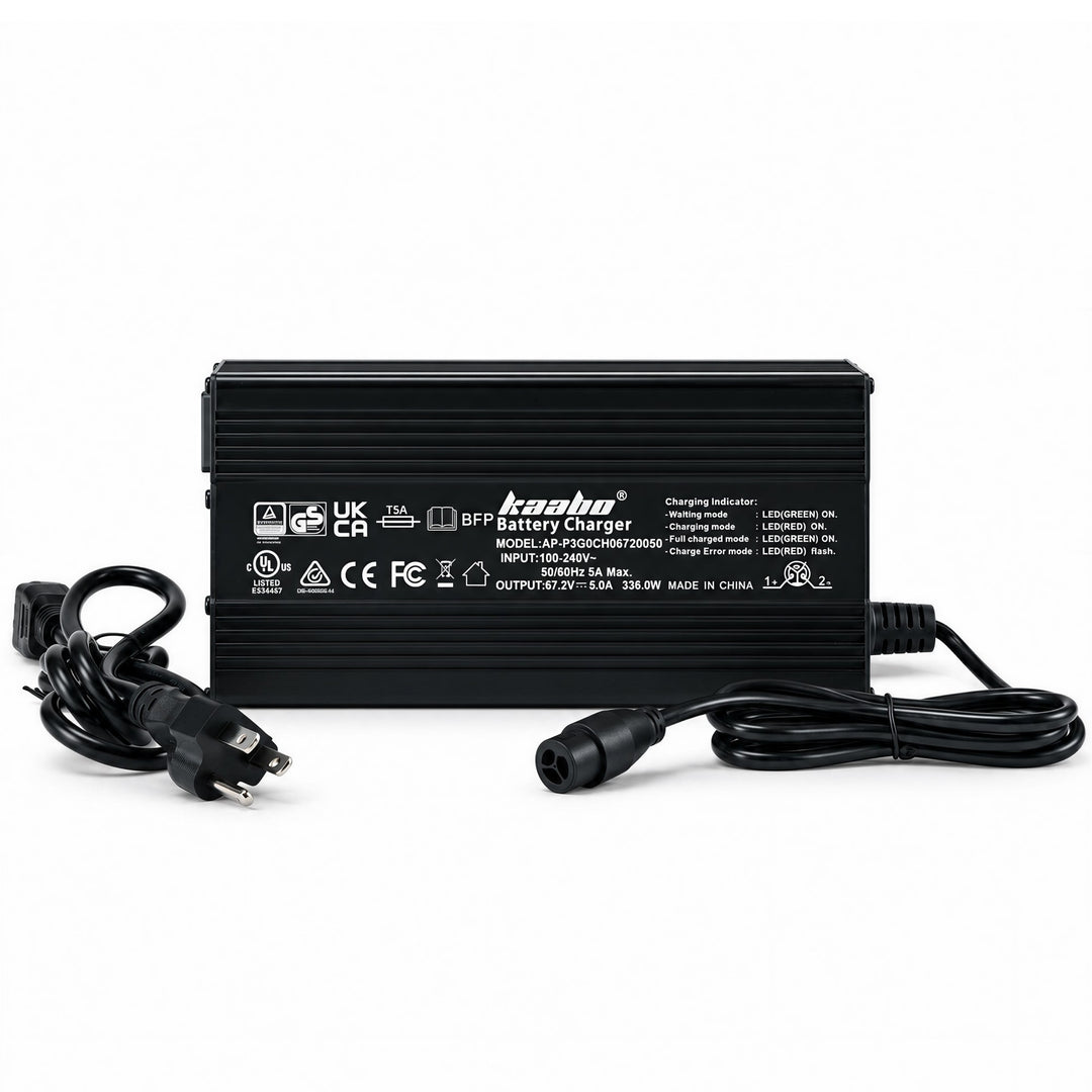 Cargador rápido 67.2V 5A para Mantis King GT / Warrior X Max (temporada de ciclismo de marzo)